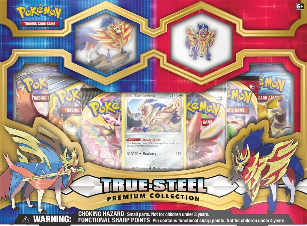 Pokemon Tcg True Steel Premium Figure Pin Collection Zamazenta