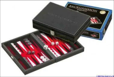 Backgammon koffer Tinos (rood)