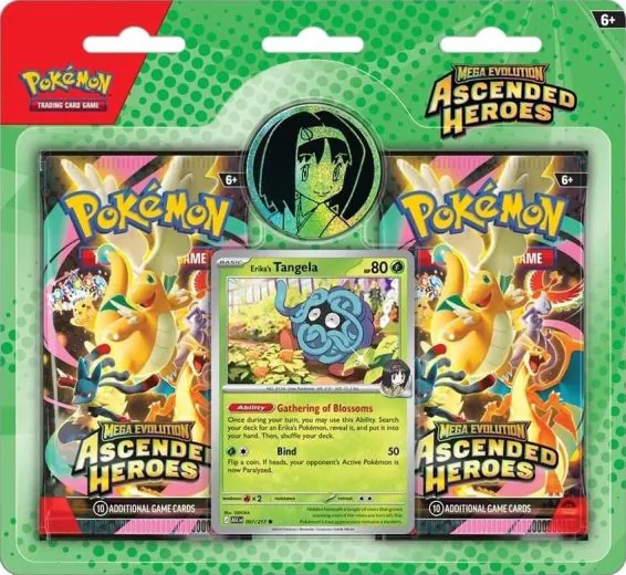 Pokemon ME02.5 Ascended Heroes: Erika's Tangela 2-Pack Blister (Max 6)
