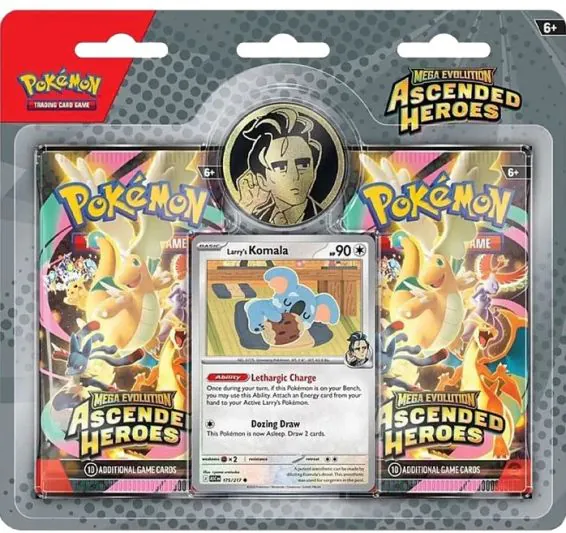 Pokemon ME02.5 Ascended Heroes: Larry's Komala 2-Pack Blister (Max 6)