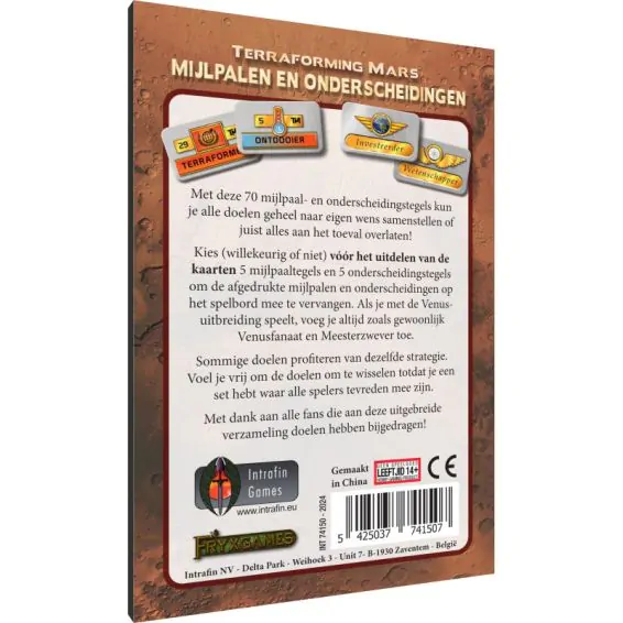 Terraforming Mars: Mijlpalen en Onderscheidingen (Nederlandstalig)